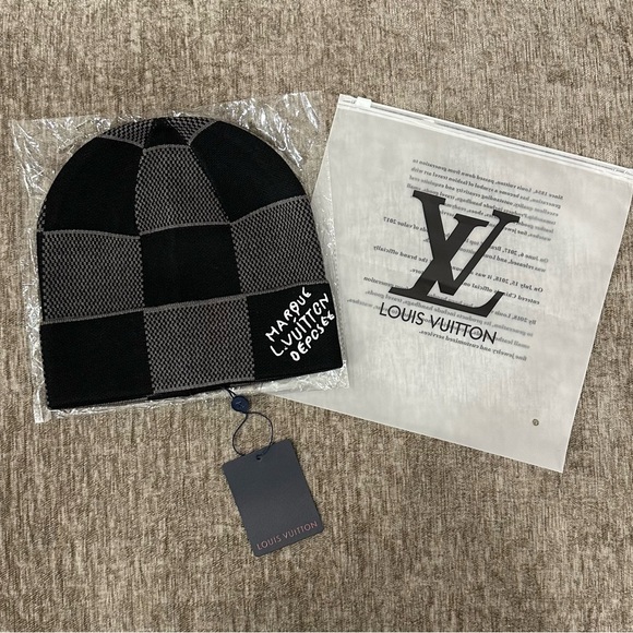 Louis Vuitton Other - Louis Vuitton Dark Checkered Beanie